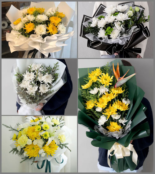 海南海口市龙华区白事花束代送